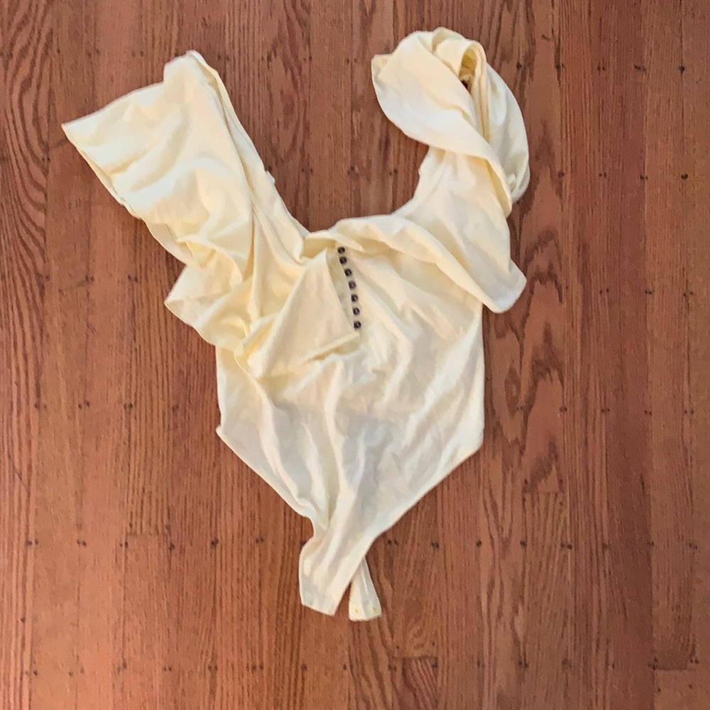 Ruffled Free People bodysuit